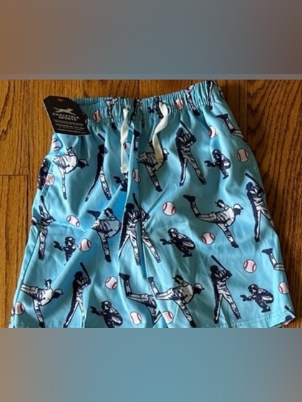 Chalktalk Sports Baseball Baseball Print Swim Trunks YM